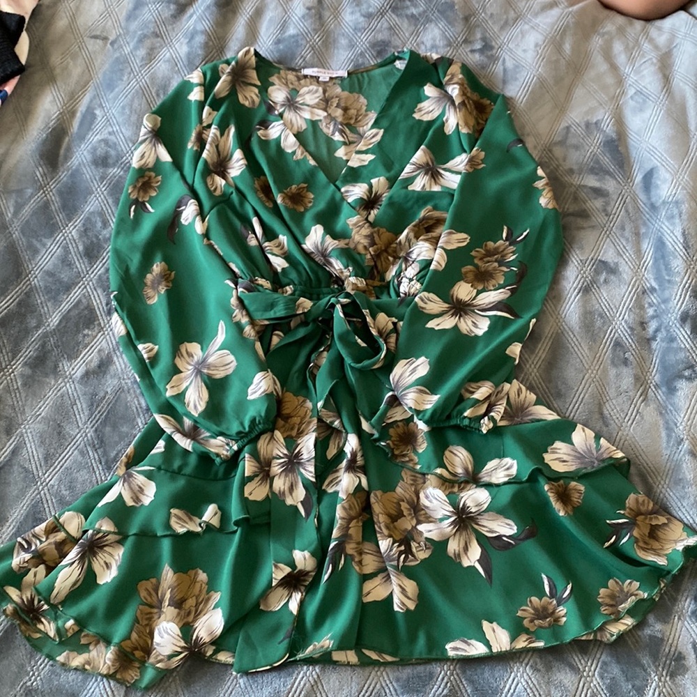Green Floral Dress